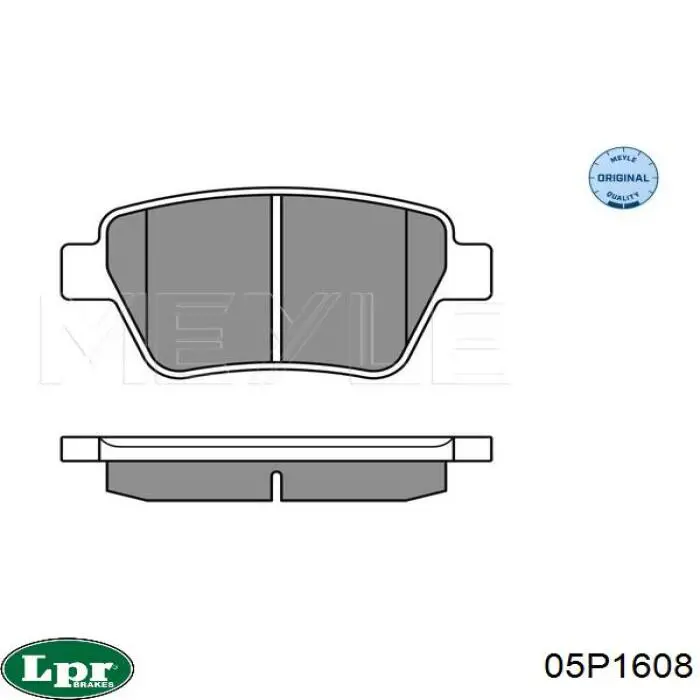 Задние тормозные колодки 05P1608 LPR