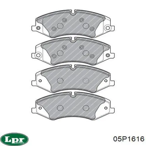 Передние тормозные колодки 05P1616 LPR