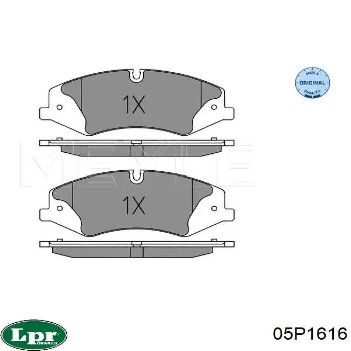 Передние тормозные колодки 05P1616 LPR