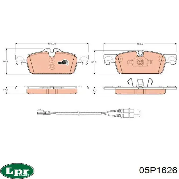 05P1626 LPR Колодки передние