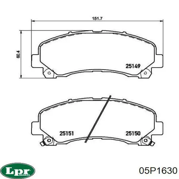 Тормозные колодки LPR 05P1630