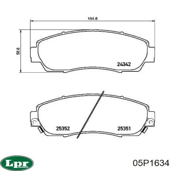 Передние тормозные колодки 05P1634 LPR