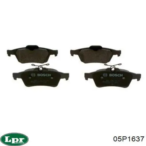 Купить 05P1637 LPR Колодки тормозные задние, дисковые