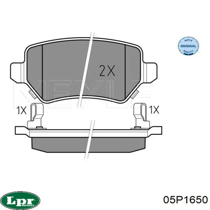 Задние дисковые колодки LPR 05P1650