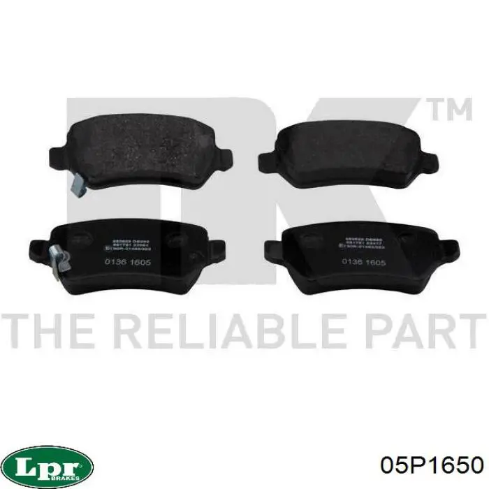 Купить 05P1650 LPR Колодки тормозные задние, дисковые