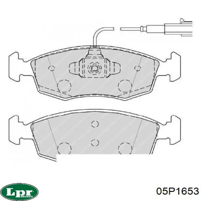 05P1653 LPR Колодки передние