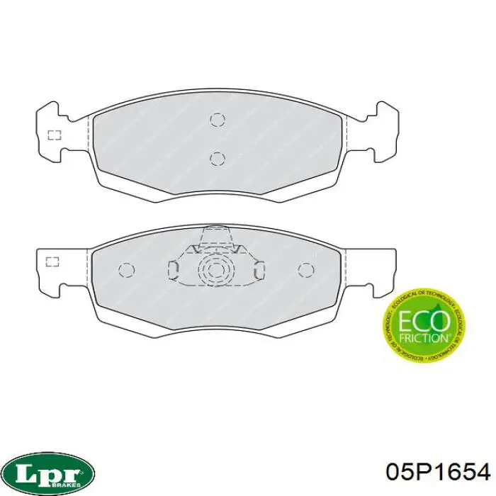 Передние тормозные колодки 05P1654 LPR