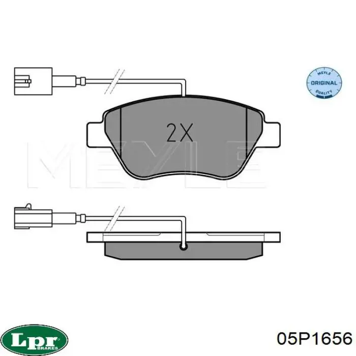 Передние тормозные колодки 05P1656 LPR