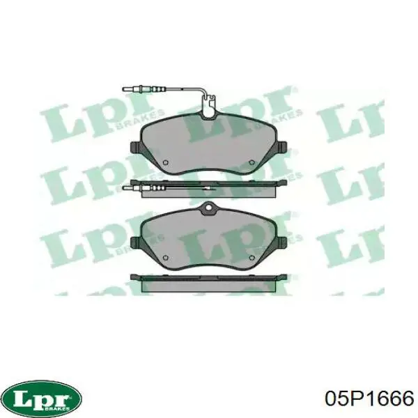05P1666 LPR колодки тормозные передние дисковые