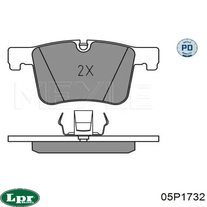 Передние тормозные колодки 05P1732 LPR