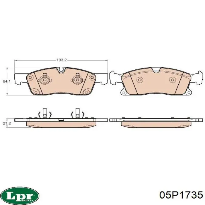 05P1735 LPR Колодки передние
