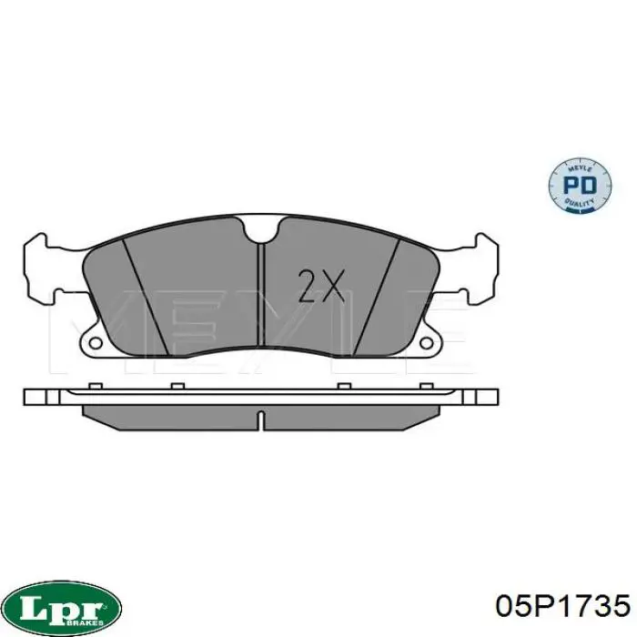 Купить 05P1735 LPR Колодки тормозные