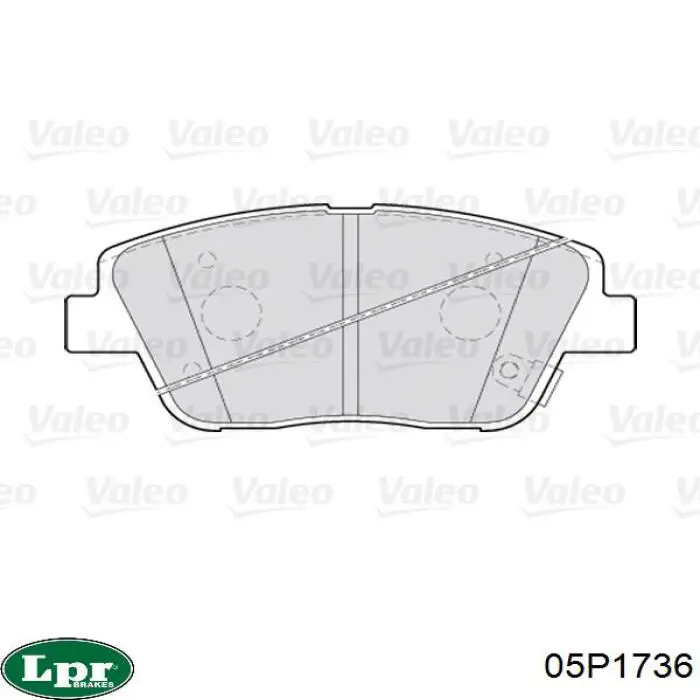 Передние тормозные колодки 05P1736 LPR