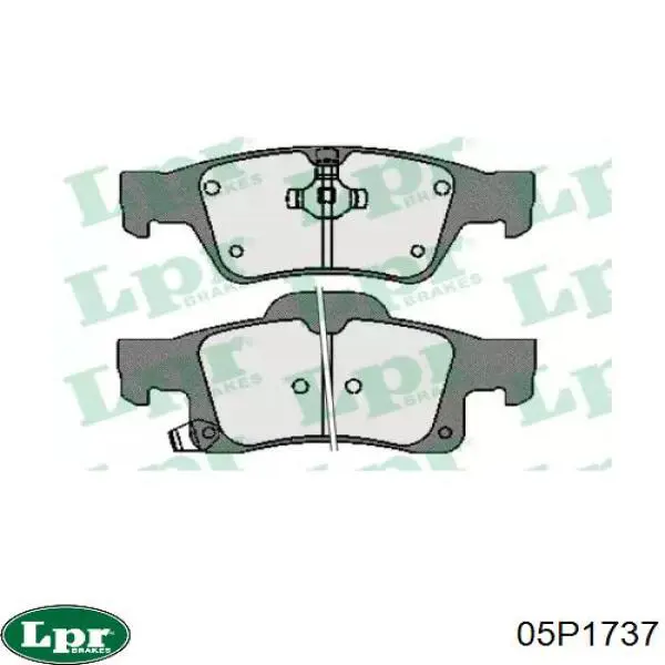 Купить 05P1737 LPR Колодки тормозные задние, дисковые