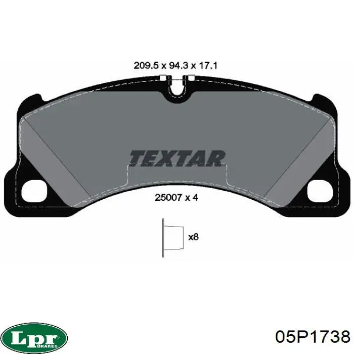 Тормозные колодки LPR 05P1738