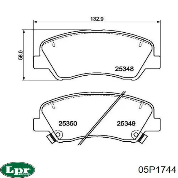 05P1744 LPR Колодки передние
