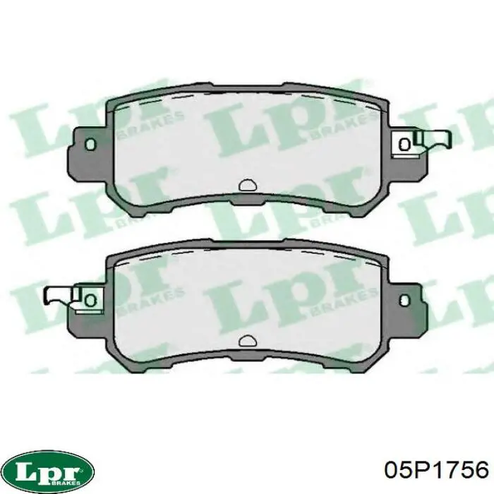 Задние тормозные колодки 05P1756 LPR