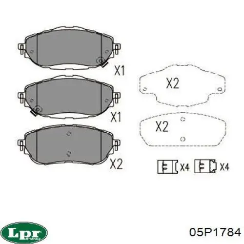 Купить 05P1784 LPR Колодки тормозные
