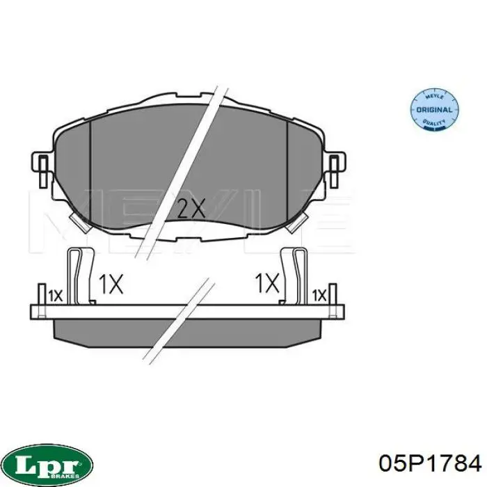 Передние тормозные колодки 05P1784 LPR