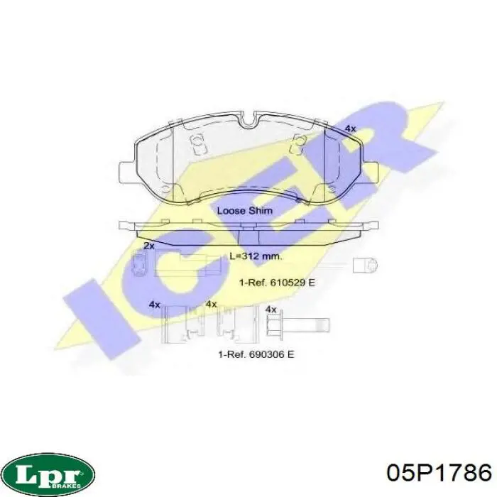 Колодки LPR 05P1786 цена, от 40.61 USD