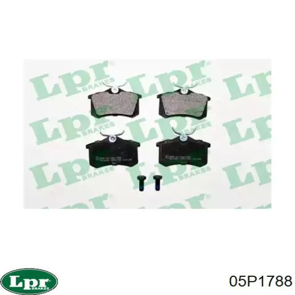 Задние тормозные колодки 05P1788 LPR