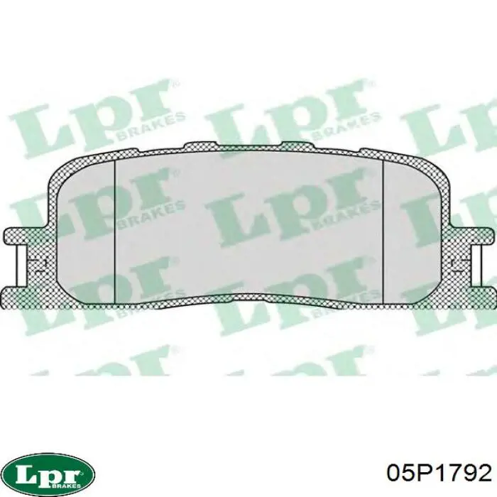 Передние тормозные колодки 05P1792 LPR