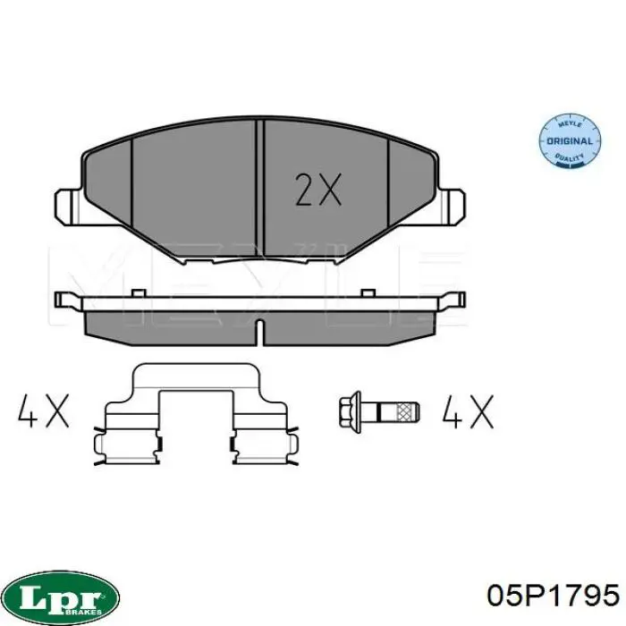 Купить 05P1795 LPR Колодки тормозные