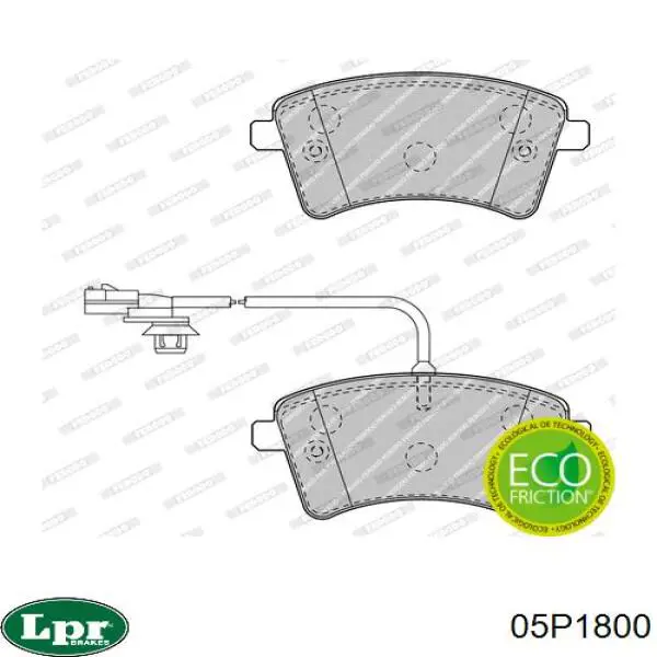 Передние тормозные колодки 05P1800 LPR