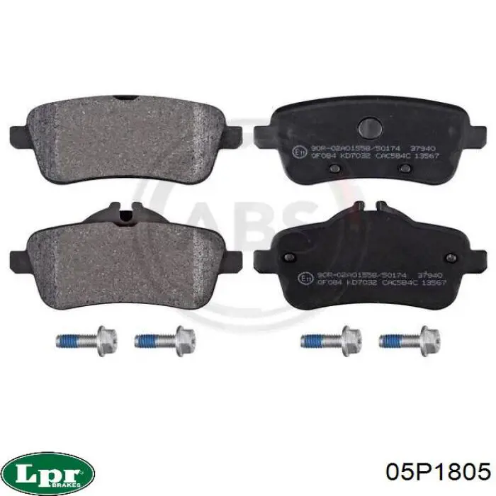Купить 05P1805 LPR Колодки тормозные задние, дисковые