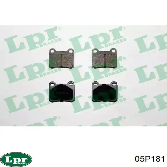 05P181 LPR колодки тормозные задние дисковые