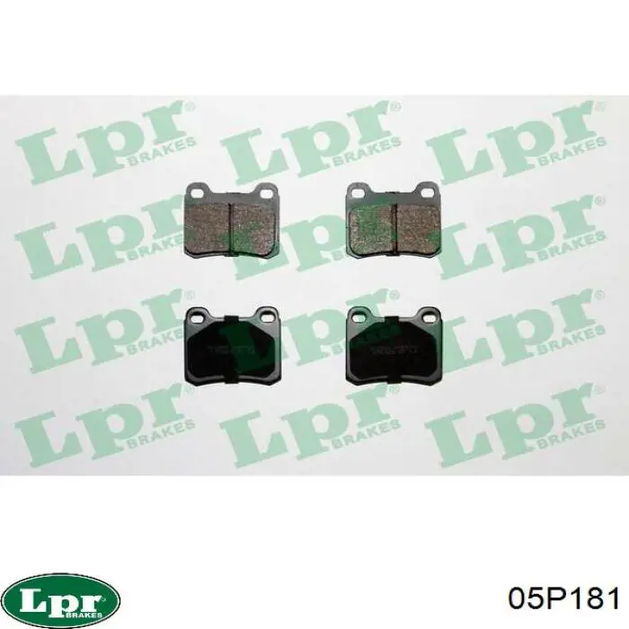 Купить 05P181 LPR Колодки тормозные задние, дисковые