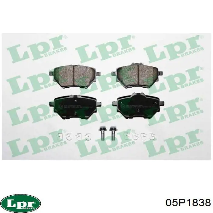 Купить 05P1838 LPR Колодки тормозные задние, дисковые