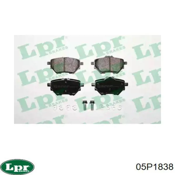 Задние тормозные колодки 05P1838 LPR