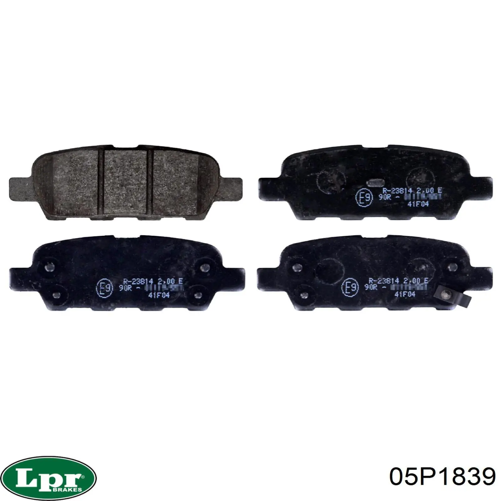Задние тормозные колодки 05P1839 LPR