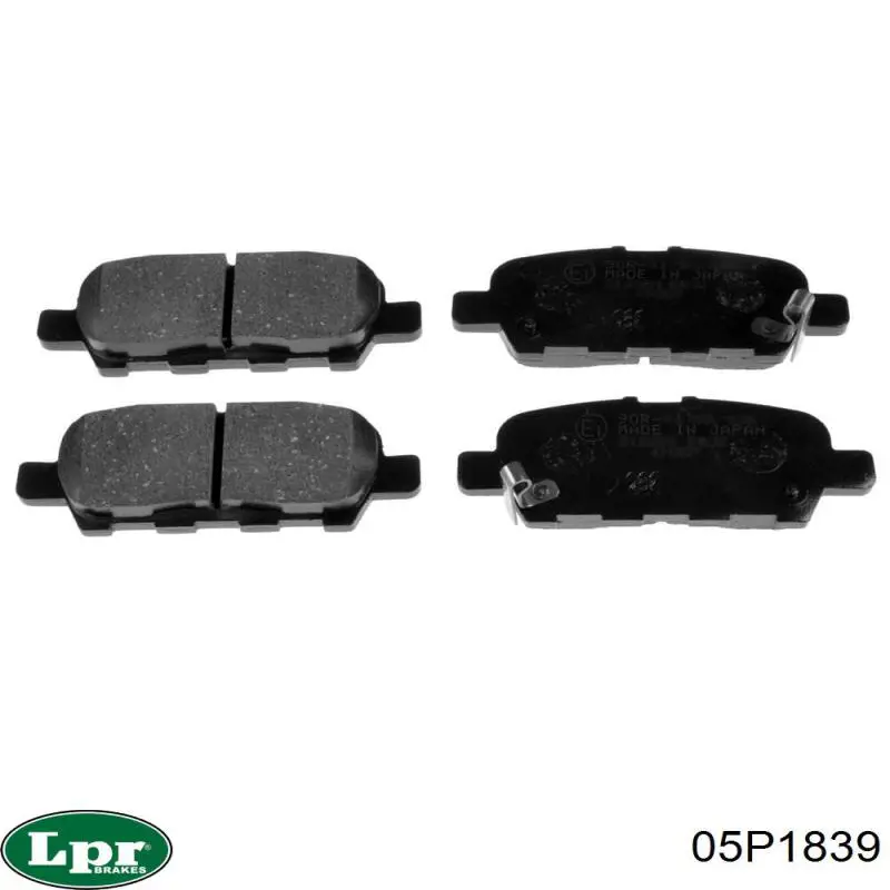 Задние дисковые колодки LPR 05P1839