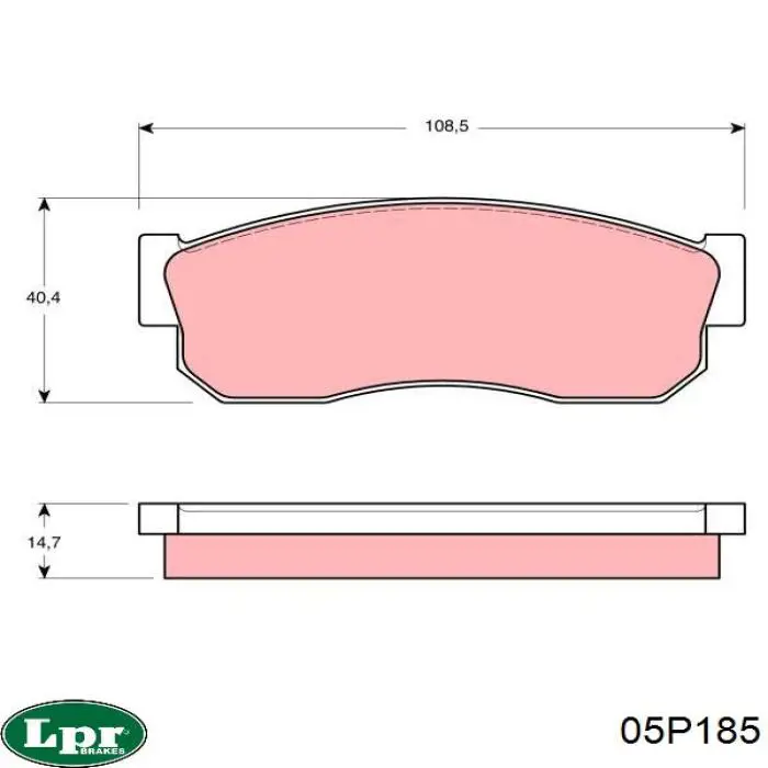 Купить 05P185 LPR Колодки тормозные