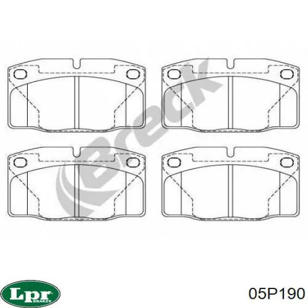 Купить 05P190 LPR Колодки тормозные