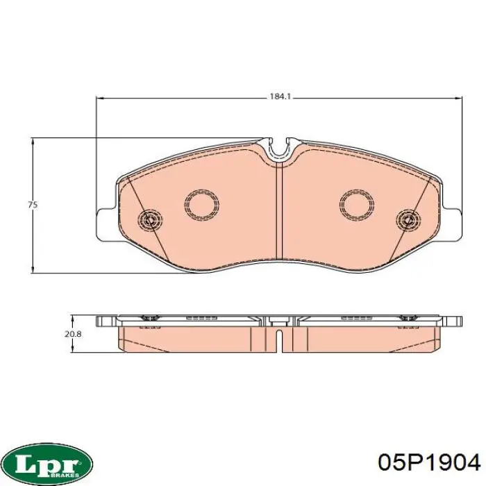 Тормозные колодки LPR 05P1904