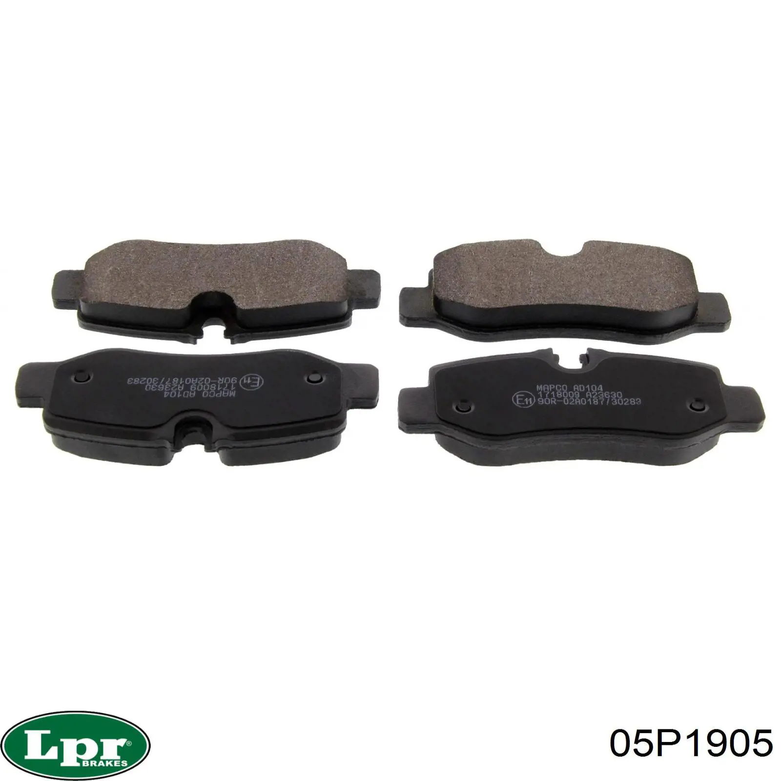 05P1905 LPR Колодки тормозные дисковые комплект