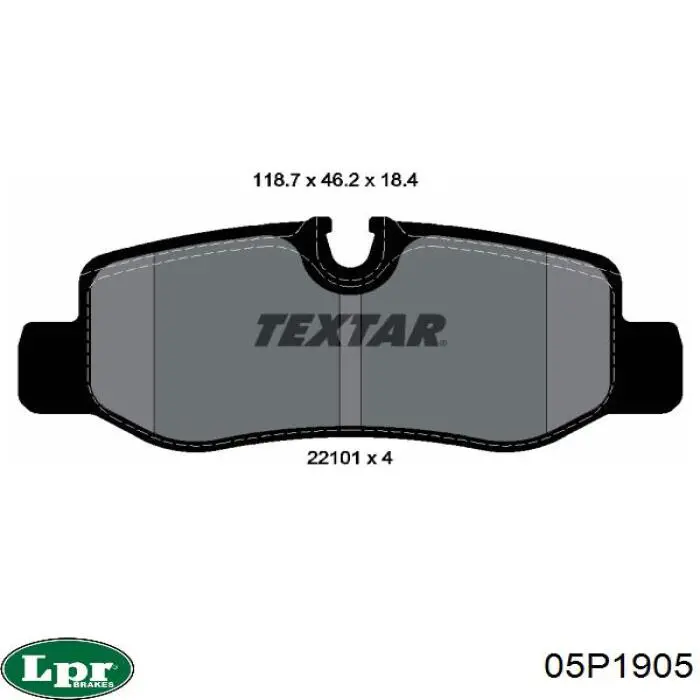 Колодки дисковые  LPR 05P1905 цена, от 22.75 USD