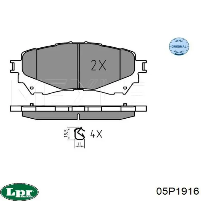 Колодки LPR 05P1916 цена, от 25.58 USD