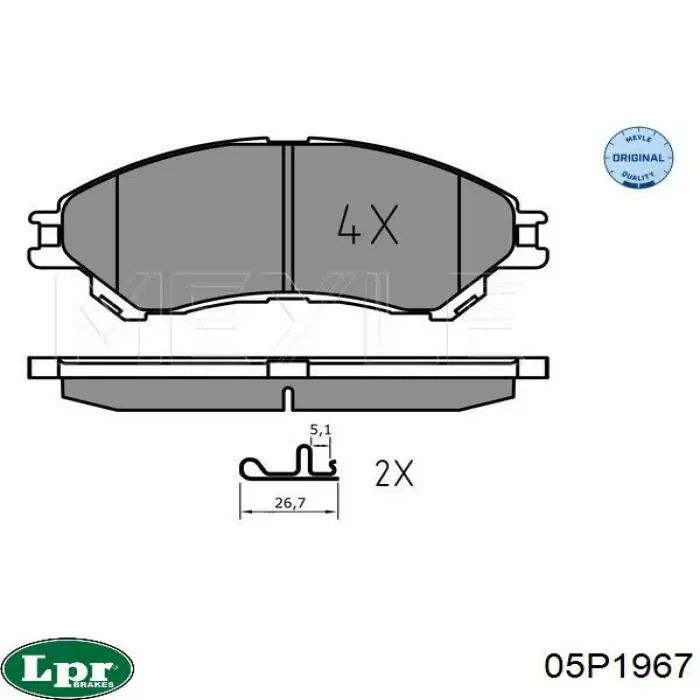 Колодки LPR 05P1967 цена, от 21.83 USD