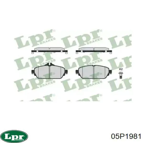 Купить 05P1981 LPR Колодки тормозные
