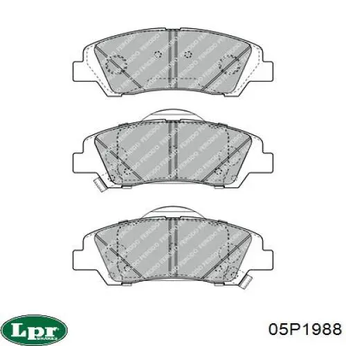 Передние тормозные колодки 05P1988 LPR