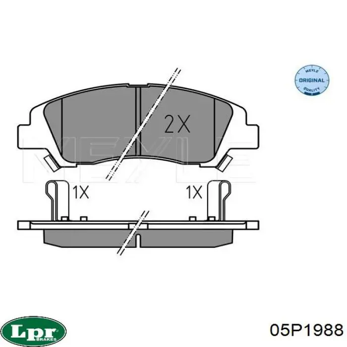 Тормозные колодки LPR 05P1988