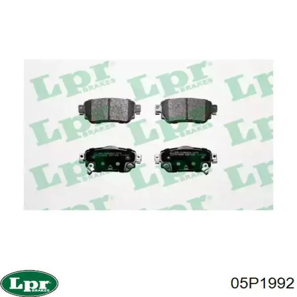 Купить 05P1992 LPR Колодки тормозные задние, дисковые