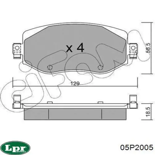 Тормозные колодки LPR 05P2005