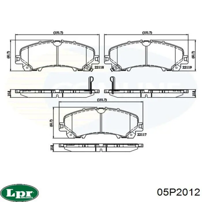 Колодки LPR 05P2012 цена, от 27.70 USD