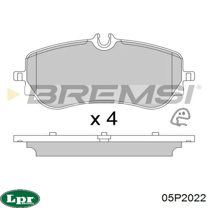 Задние дисковые колодки LPR 05P2022