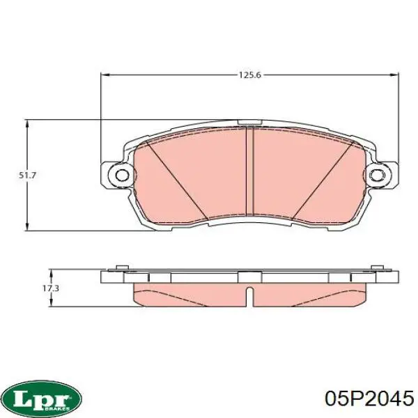 Купить 05P2045 LPR Колодки тормозные